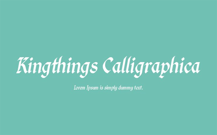 Kingthings Calligraphica Font Family Free Download