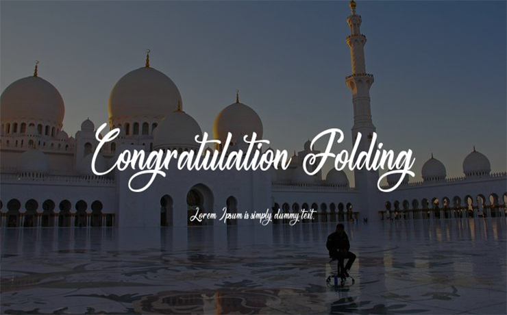 Congratulation Folding Font Family Free Download