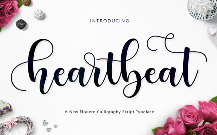 Heartbeat Calligraphy Font Family Free Download