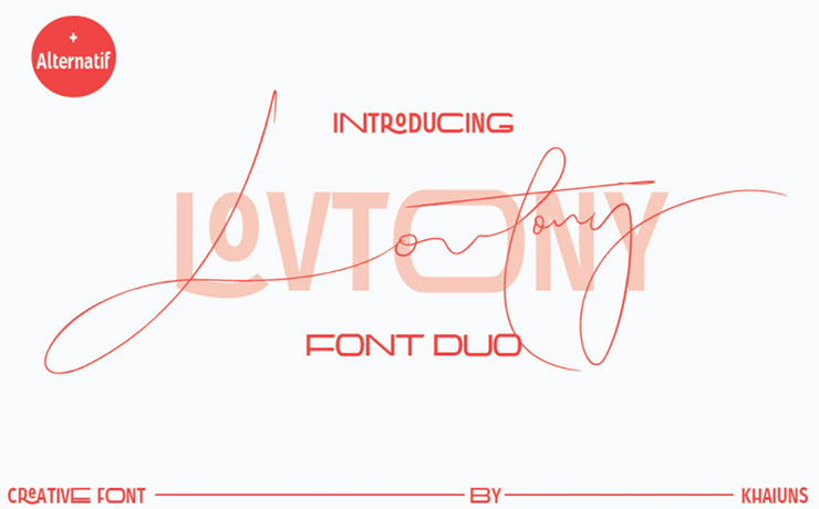 Lovtony Font Duo Font Family Free Download