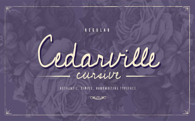 Cedarville Cursive Font Family Free Download