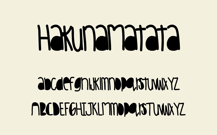 Hakuna Matata Font Family Download