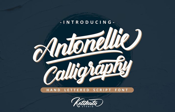 Antonellie Calligraphy Font Family Free Download