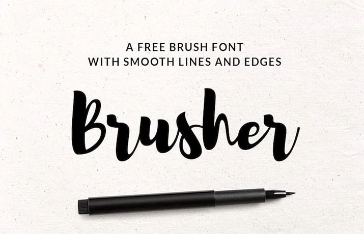 Brusher Font Family Free Download