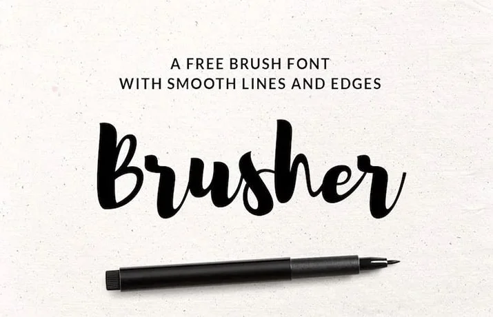 Brusher Font Family Free Download
