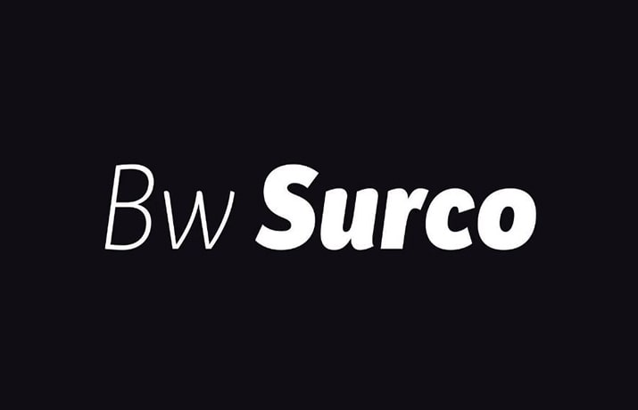 Bw Surco Font Family Free Download