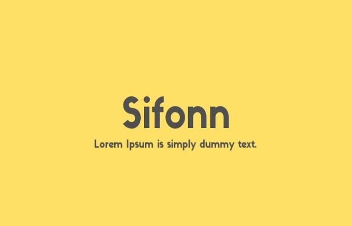 Sifonn Font Family Free Download