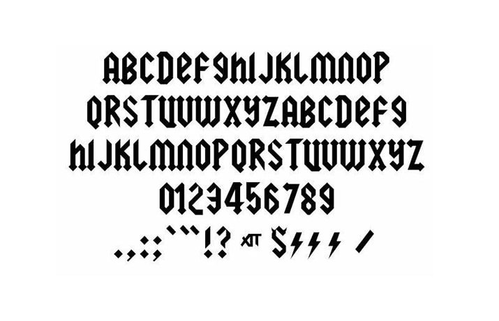 AC/DC Font Free Download