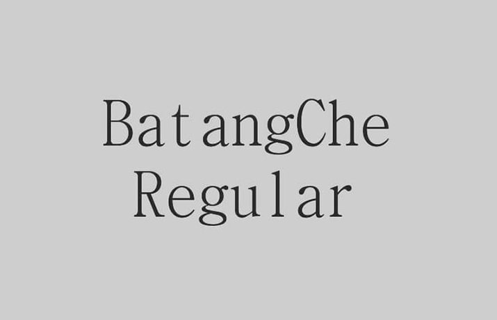 Batangche Font Family Free Download
