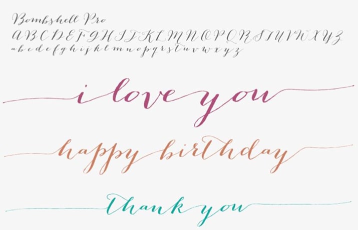 Bombshell Pro Font Free Download