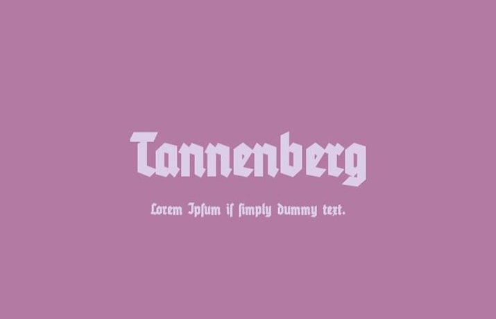 Tannenberg Font Family Free Download