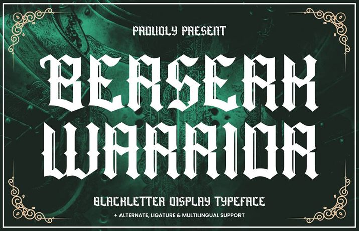 Berserk Warrior Font Family Free Download