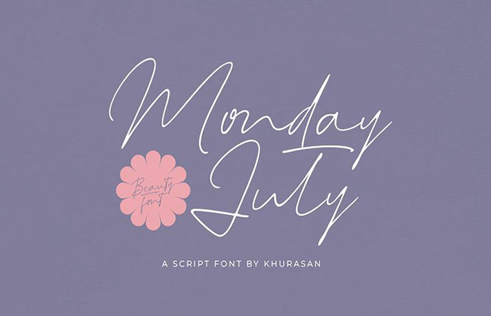 Monday July Font Family Free Download